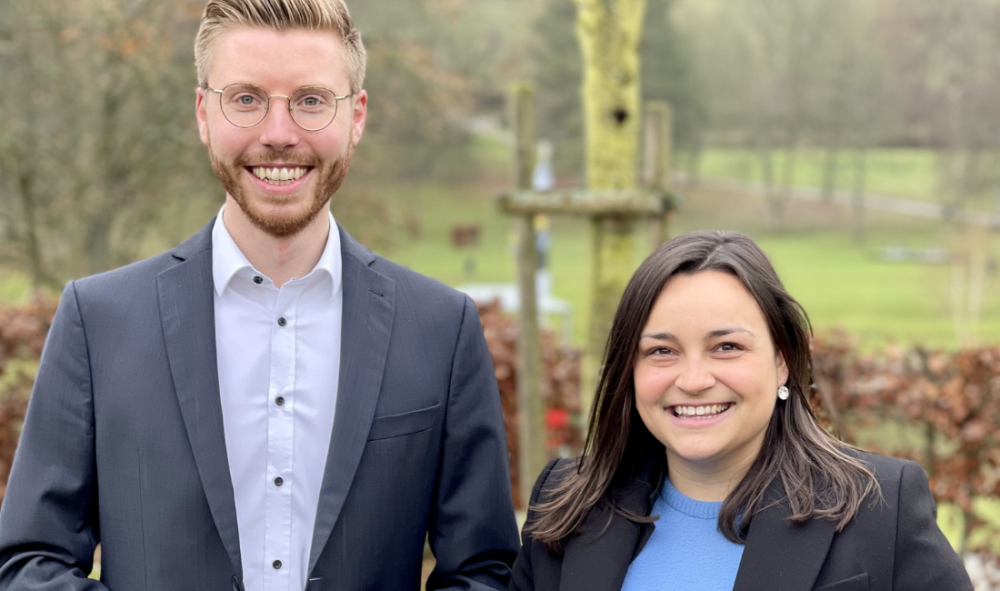 Zu sehen: Daniel Scheen-Pauls MdL und Catarina dos Santos MdB